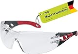 Uvex pheos - Schutzbrille - Bügelbrille supravision excellence Technologie - metallfrei, beschlagfrei & kratzfest - one size - gelb/schwarz