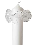 Tropfschutz Weiß für Kerzen mit Durchmesser 4-5 cm/Tropfenfänger Weiß/für Taufkerze oder Kommunionkerze
