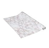 Vénilia Klebefolie Deco Standard, Rosa Marmor, 90 cm x 2,1 m, selbstklebende Möbelfolie, Dekofolie, Küchenfolie, Tapete, PVC ohne Phthalate, Made in EU