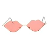 FOMIYES 1 Paar Sonnenbrille überdimensioniert trendy Party Rand Gläser Kussbrille Mode Brille frauen brillen Brille Damen Plastik Rosa