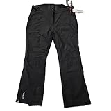 Maier Sports Funktionshose Winddicht wasserdicht atmungsaktiv und schnell trocknend wasserdichte Skihose Schwarz Verstellbarer Bund Schneehose für Winter Gr 46