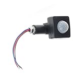 Okeeyseda AC85-265V IP65 Bewegungssensor Einstellbarer PIR-Schalter UltradüNner LED-Licht-PIR-Bewegungssensor-Detektor für Den AußEnbereich, 10 Mm Schwarz