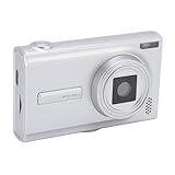 Akozon Digitalkamera für die Fotografie 50 MP 1080p HD Autofokus Multi Digital Zoom Spiegellose Videokamera mit 2,4 -Zoll -Bildschirm für Reise (Silber grau)