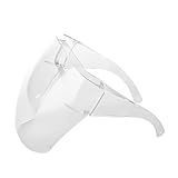 LUCKDANO Gesicht, Vollständiger Gesichtsschutz, Klares Visier mit Hängendem Ohr-Design, für Damen und Herren, Weihnachten, Neujahr, Familienfeiern (L)