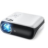 HAPPRUN H1 Beamer 1080P Native, Tragbarer Full HD Projektor mit integriertem Lautsprecher, kompatibel mit Smartphone/HDMI/USB/TV-Stick/PS5, für Zuhause, Schlafzimmer und Außenbereich