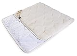 Naturhaar Unterbett 100% Merino Wolle unterbett 90 x 190 cm Caro Schurwolle Matratzenauflage Elegance Light Neuseeland (170 x 200 cm)
