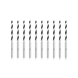 Meccion Holzbohrer 3mm 10Pcs Holzschlangenbohrer Brad Point Holzspiralbohrer Professional Holzbearbeitungbohrer