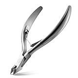 FVION Nagelhautzange Edelstahl, Hautzange Extra Scharfer mit Präzisem Schnitt, Nagelhautschere Fein Nagelhautentferner an Nagelhaut Fingern und Zehen (5mm)