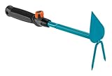 Gardena combisystem-Kleinhäckchen: 2-Zinken-Doppelhacke zum Lockern des Bodens, Arbeitsbreite 6 cm, Spitze Form, ergonomischer Griff, Korrosionsschutz (8911-20)