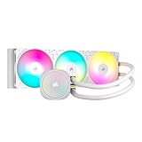 CORSAIR Nautilus 360 RS ARGB CPU-Flüssigkeitskühler – 360mm AIO – Geräuscharm – Direkter Mainboard-Anschluss – Intel LGA 1851/1700, AMD AM5/AM4 – 3X RS120 ARGB-Ventilatoren Inbegriffen – Weiß