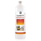 Höfer Chemie 6 x 1 L FLAMBIOL® Bioethanol 96,6% Premium für Ethanol Kamin, Ethanol Feuerstelle, Ethanol Tischfeuer und Bioethanol Kamin