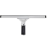 OAKENCREST Duschabzieher Schwarz mit Ersatzlippe, Fensterabzieher mit Aufhängelöchern, Wischbreite 30 cm, Abzieher Dusche, Fensterwischer, SBadezimmerwischer für Spiegel, Fenster, Glas, Badezimmer