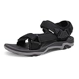 DREAM PAIRS Sandalen Damen Sommer Sandals Women TPR-Sohle & komfortable EVA-Zwischensohle,Size 38,Schwarz,DSA214