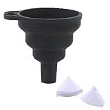 Lacksiebe, Lacksiebe Lackfilter, 50 Stück Lackierzubehör, Nylon konisches Papier Filter, Filtern Farbe, Resin Filter mit Faltbarem Silikon Trichter, für Autolack Lacksieb Farbsiebe