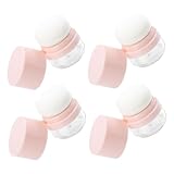 WESIEVYA 4 Stück Teiliges Kompakte Nachfüllbare Lose Puderbehälter mit Quaste Tragbare Schminkdosen für Reise und Alltag Auslaufsicherer Make Up Puderaufbewahrer Vielseitige Leere