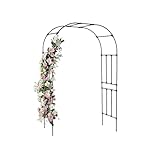 Rosenbogen Metall Stabil Torbogen Garten Witterungsbeständig Rankbogen Für Verschiedene Kletterpflanzen Rose Rasen Garten Leicht Aufzubauen(Schwarz,240cm x 240cm/7.9ft x 7.9ft)