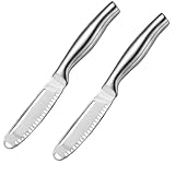 Eighosee Buttermesser Loch Käse Dessertmesser Edelstahl Marmeladenmesser Besteck Toast Sahne Brot Käseschneider Küchenwerkzeuge