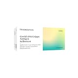 TRIGNOSTICS 5x SARS-COV-2 & Influenza A/B 3in1 Schnelltest Selbsttest | Corona Schnelltest | Grippe Nasal Laientest schnell und einfach Zuhause oder im Urlaub | einfache Anwendung | Test Covid-19