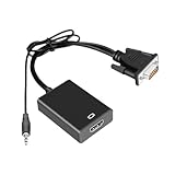 Fahoujs Leichtes HDTV to VGA Adapterkonverter Computer Dongle Set Top Boxes Connector Für Laptop PC Monitore Projektoren HDTV