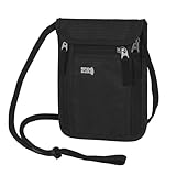 Moorle Herren Brustbeutel mit RFID Schutz, Anti-Diebstahl Unisex Reisegeldbeutel, Wasserdicht Umhängebeutel Diebstahlsicher, Reise Brustbeutel Brusttasche für Smartphone, Passport