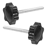 GARVALON Ersatzteile Rollator Sterngriff Schraube mit Gummipad Handverschraubung Stabile Gehhilfen Knöpfe Einfache Montage Langlebige Ersatzknöpfe