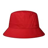 GADIEMKENSD Cotton Bucket Hat for Women Summer Beach Sun Protection Bucket Hats for Men Trendy Lightweight Packable Outdoor Travel Hat for Golf Hiking Fishing Camping Red