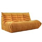 GAOCUNBING Kaminsessel, Vollkompression aus Schwamm, Loungesessel aus weichem Wildleder, Couch ohne Knochen, Lazy Floor Sofa Couch, Sitzsacksofa für Wohnzimmer und Schlafzimmer B,Three People