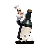 Fycakly Chef Figuren Vintage Land glücklich Chef Harz Figur Home Restaurant Tischplatte Sammler Innendekoration (D, 9. 3x9x18. 3cm)