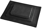 Lederreste - Vorgeschnittene DIY Blätter für Handwerk und Hobby in verschiedenen Größen. Crazy Horse gewachstes Leder (Schwarz, A5 14.8 x 21 cm)
