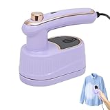 Herbst Reise Bügeleisen, Mini Dampfbügeleisen Tragbarer Faltbares Reise, Mini Bügeleisen Kompaktes Reise Dampfbügeleisen Kleines Bügeleisen Dampf mit 50ml Wassertank für Reisen und Zuhause(Lila)