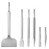 6-teiliges SDS Plus Meißel Set,Fliesemeißel enthalten Flachmeißel Breitmeißel Spitzmeißel, 20 x 150mm & 250mm | 14 x 150mm & 250mm | 40 x 250mm | 100 x 280mm, Meißel SDS Plus Set für Beton & Mauerwerk