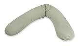 Theraline Ersatzbezug für Das Original Schwangerschaftskissen & Stillkissen, Stillkissen Bezug 190 cm, Musselin aus 100% Baumwolle, Farbe: Salbei