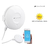 VisorTech Wassersensor: WLAN-Wassermelder, externer Sensor, App, bis 4 Jahre Batterie-Laufzeit (Wasserwächter)