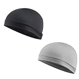 2 Stück Sportmütze, Sommer Fahrrad Mütze UV Schutz UPF 50+ Fahrradmütze Helmmütze Unterziehmütze für Fahrradhelm Skihelm Cycling Cap Atmungsaktive Mützen Schnelltrocknende für Laufen Baseball Outdoor
