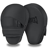 Boxpads Gebogene Fokus Handschuhe, Training Pads, MMA Muay Thai Kickboxing Coaching Kampfkunst Stanzen Hand Ziel Schlag Schild & Boxhandschuhe (schwarz)