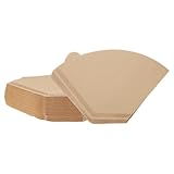 QUARKZMAN 100 Stück 4 Kegel Kaffeefilter Größe 102 Einweg-Papier-Perkolator Kaffeefilter Natürliche ungebleichte Holzfaser geeignet für Kaffeefilter Tropfkaffeemaschine Braun