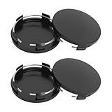 Radnabenkappen 4 Stück - 60mm Radnabendeckel für Auto, ABS Radnabenabdeckung, Schwarz, Hochwertige Felgendeckel für Universal Autozubehör