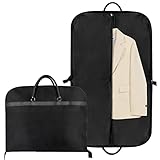 60 X 100 cm Kleidersack Anzug Kurz Schwarz Anzughülle Anzugtasche Herren Kleidersäcke für Anzüge Anzug Schutzhülle Garment Bag mit Reißverschluss Kleiderhülle Herren Reise