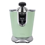 H.Koenig Elektrische Zitruspresse Professional Hebel INOX Pastellgrün AGR88 BPA-frei, Schnell, Automatisch, Leise, Leistungsstark, Anti-Tropf-Tülle, 160W, Mattgrün