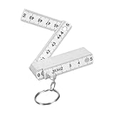 Stabiles Gliedermaßstab, Schlüsselanhänger, 50 cm Länge, Lineal für Messung, Schlüsselanhänger, Messstab