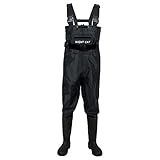 Night Cat Wathose Herren Damen Frauen Wathose mit Stiefeln Wasserdichte Atmungsaktive Crosswater Waders