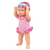 Schwimmpuppe - Schwimmendes Babyspielzeug | Schwimmerspielzeug, 30 Cm Wasserdicht Mit Beweglichen Gelenken, Abnehmbarem Badeanzug Und Schutzbrille, Realistischer Interaktiver Badebegleiter | Spielspaß