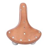Vintage Fahrradsattel,Retro Braun Echtleder Fahrradsattel Fahrrad,Classic Retro Fahrradsitz Ledersattel Federsattel mit verbesserten 3 Federn Cityradsättel Sattel Bequemer Fahrradsattel