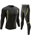 UNIQUEBELLA Thermo Unterwäsche Set, Funktionswäsche Herren Skiunterwäsche Winter Suit Ski Thermo-Unterwäsche Thermowäsche Unterhemd + Unterhose