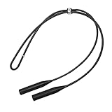 Silikon Brillenband - Silikon Brillenhalter, Flexibles Brillenband, Gummibrillenhalter | Rutschfester Sonnenbrillengurt für Kinder und Erwachsene, sicherer Sitz, verstellbar, elastisch, Schwarz
