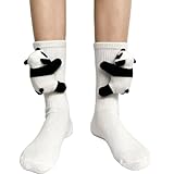 LinRim Tier-Socken für Kinder & Erwachsene – Handgemachte, Spielende Tiere (Kleiner Panda, Katze) – Geschenk für Geburtstage & Tierbegeisterte