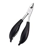 Ipetboom Edelstahl Nagelzange mit Doppel feder Präziser Schwarzer Adlerschnabel Nagelzwicker für Dicke Fußnägel Ergonomisch und Praktisch für Nagelpflege zu Hause Salon