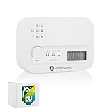 Smartwares Kohlenmonoxid melder, 10 Jahre Sensor, 1.5 Testsieger Wertung, mit Display und Testknopf - FGA-13041