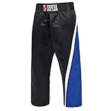 SUPERA Lange Kickboxhose Kampfsport Hose mit extra breitem Schnitt - Trainingshose für Kickboxen, Muay Thai, MMA