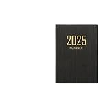 JTKSSCS Inspirierende Notizbücher 4 stücke A7 Mini Agenda Buch Tragbare Tagebuch Wochenplaner Notebooks to Do Liste Notizblock Mit Kalender Schule Bürobedarf(Black)